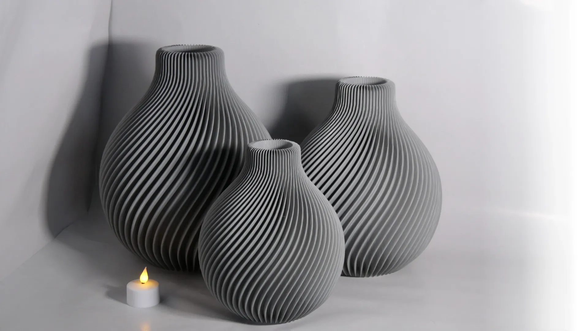 Flow Vase bundel (Jade White)